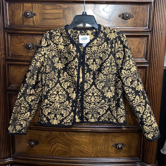 Jackets & Blazers - Old Navy black & gold baroque size small blazer